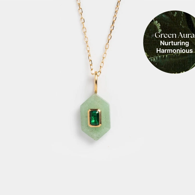 Solid Gold Aura Necklace