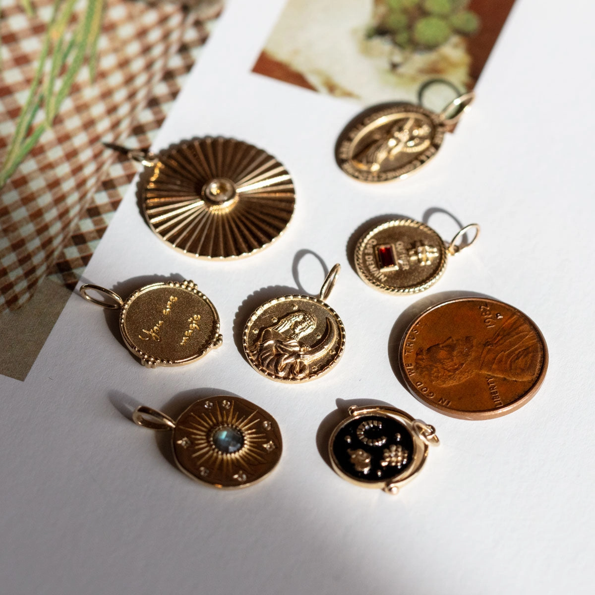 Solid Gold Coin Charm