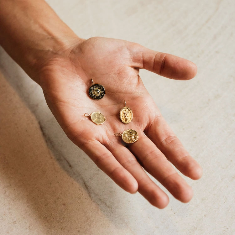 Solid Gold Coin Charm