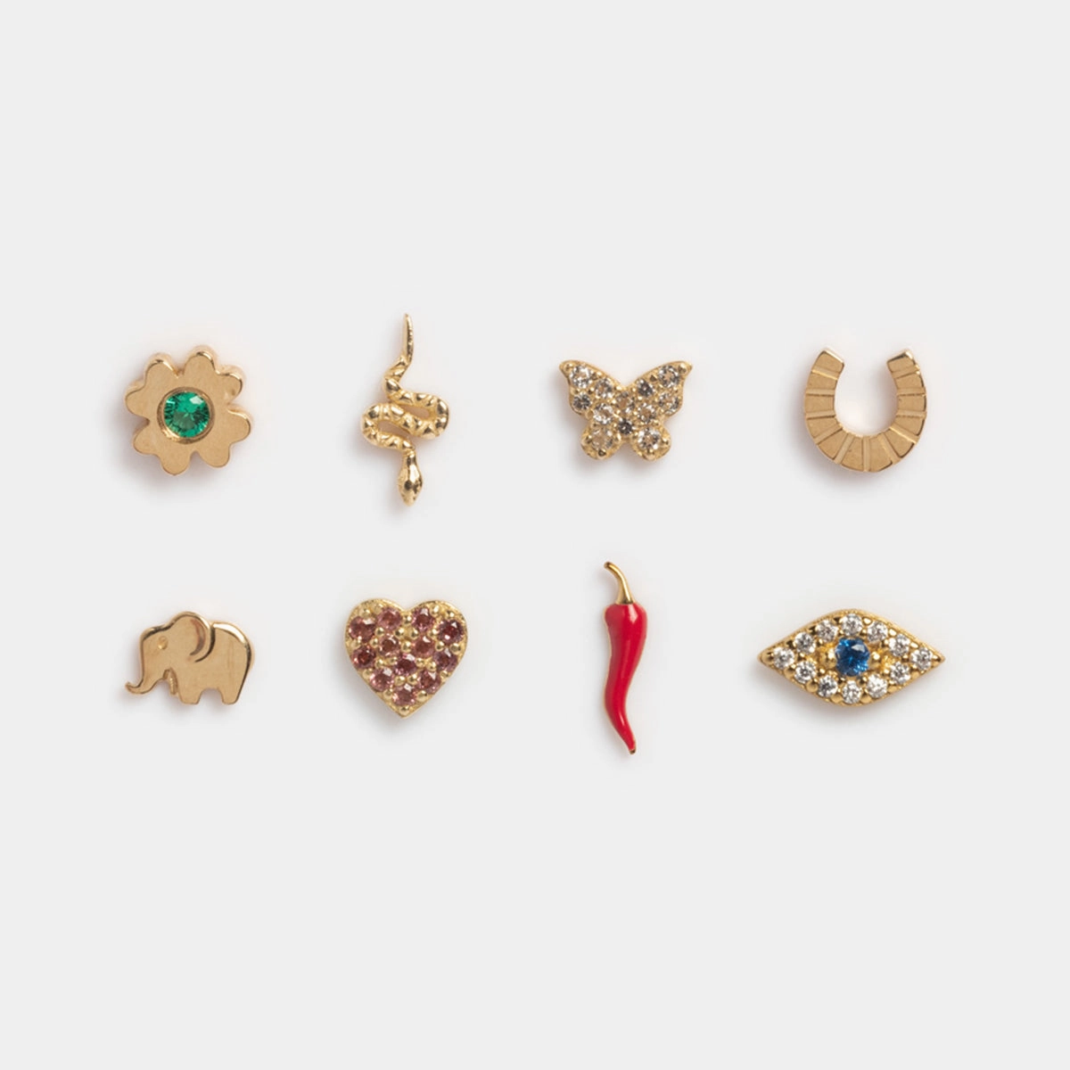Solid Gold Tiny Lucky Charm for Glass Charm Locket