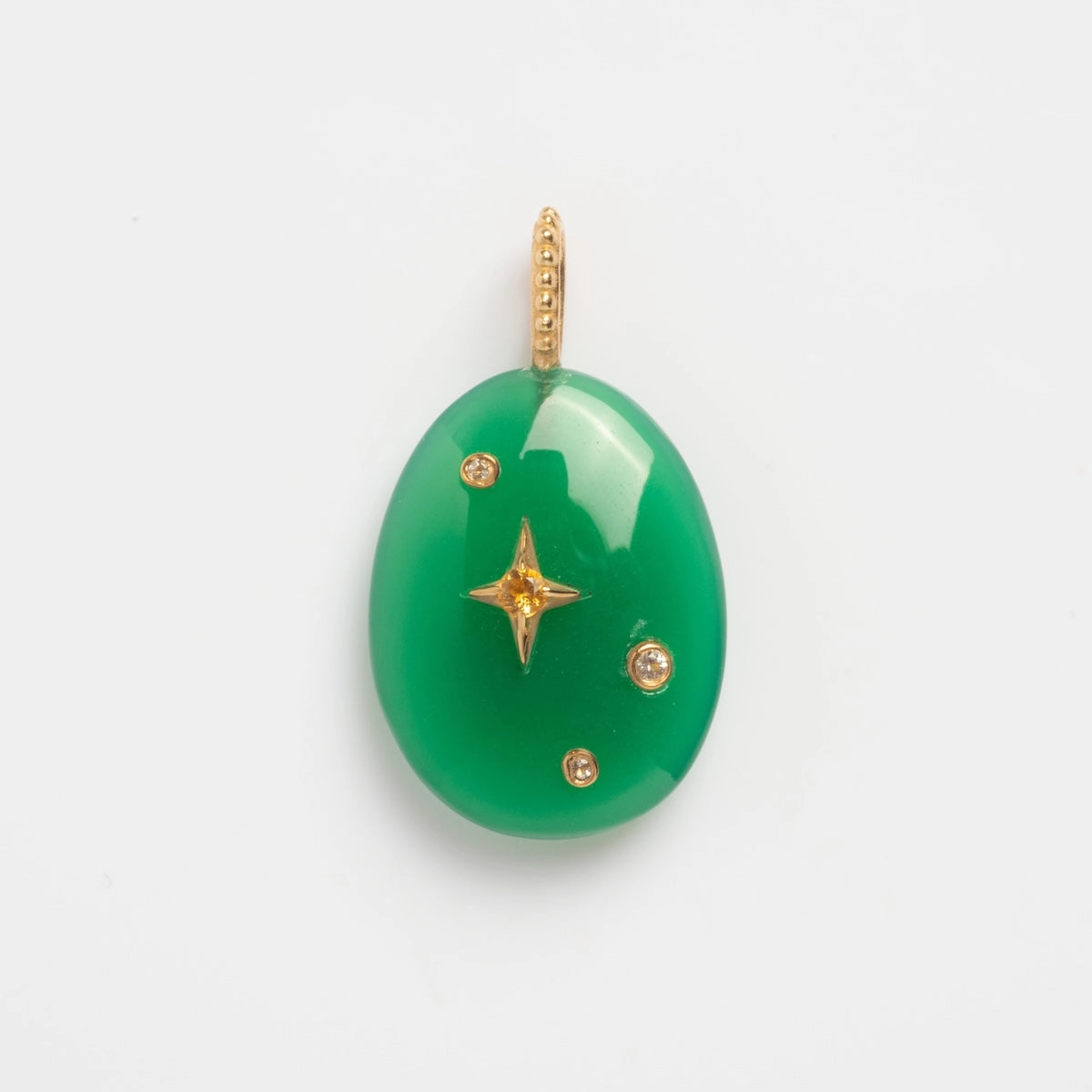 Solid Gold Zodiac Constellation Crystal Charm