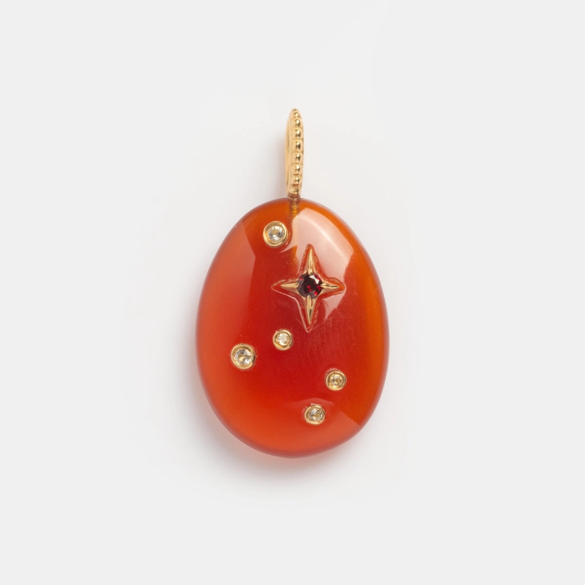 Solid Gold Zodiac Constellation Crystal Charm