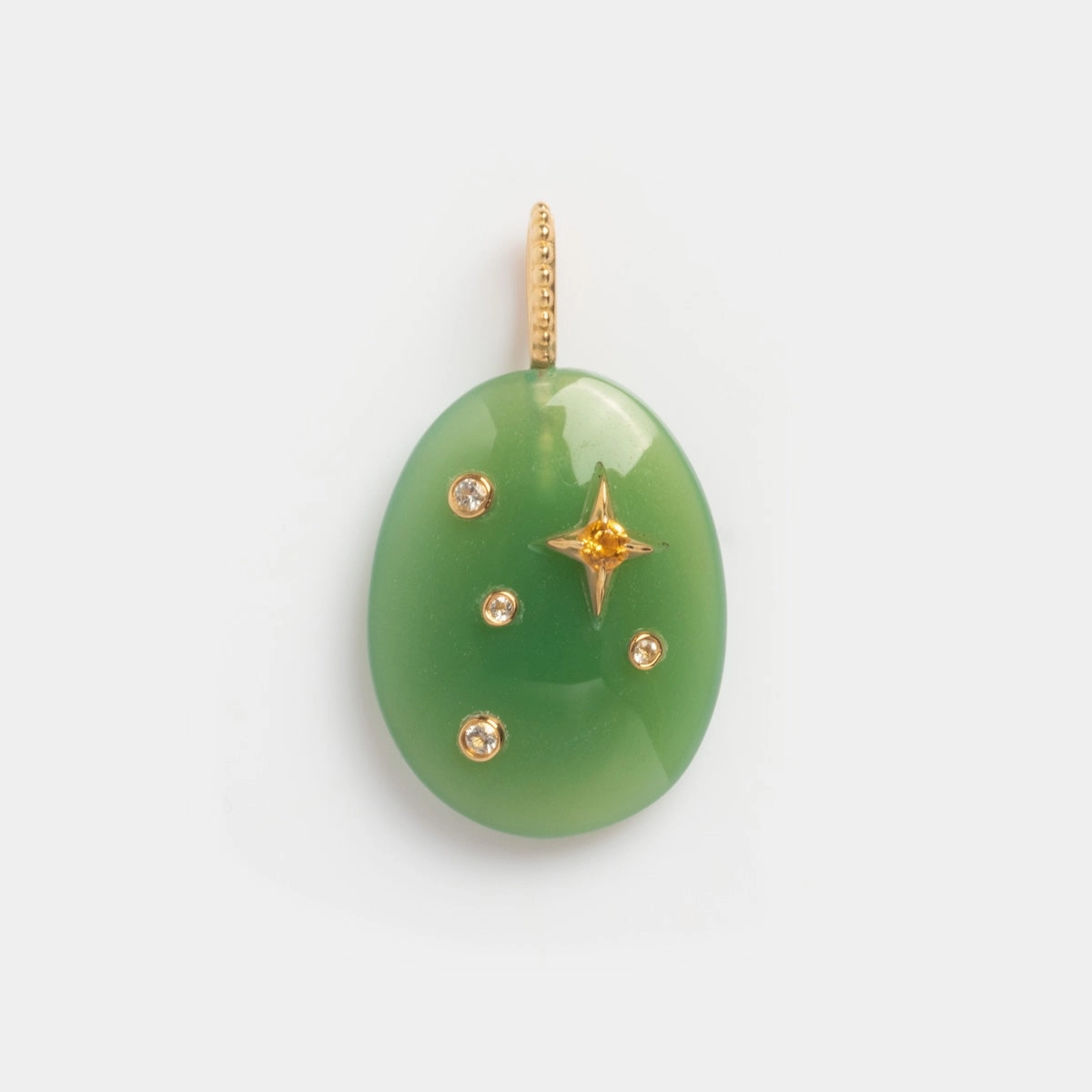 Solid Gold Zodiac Constellation Crystal Charm