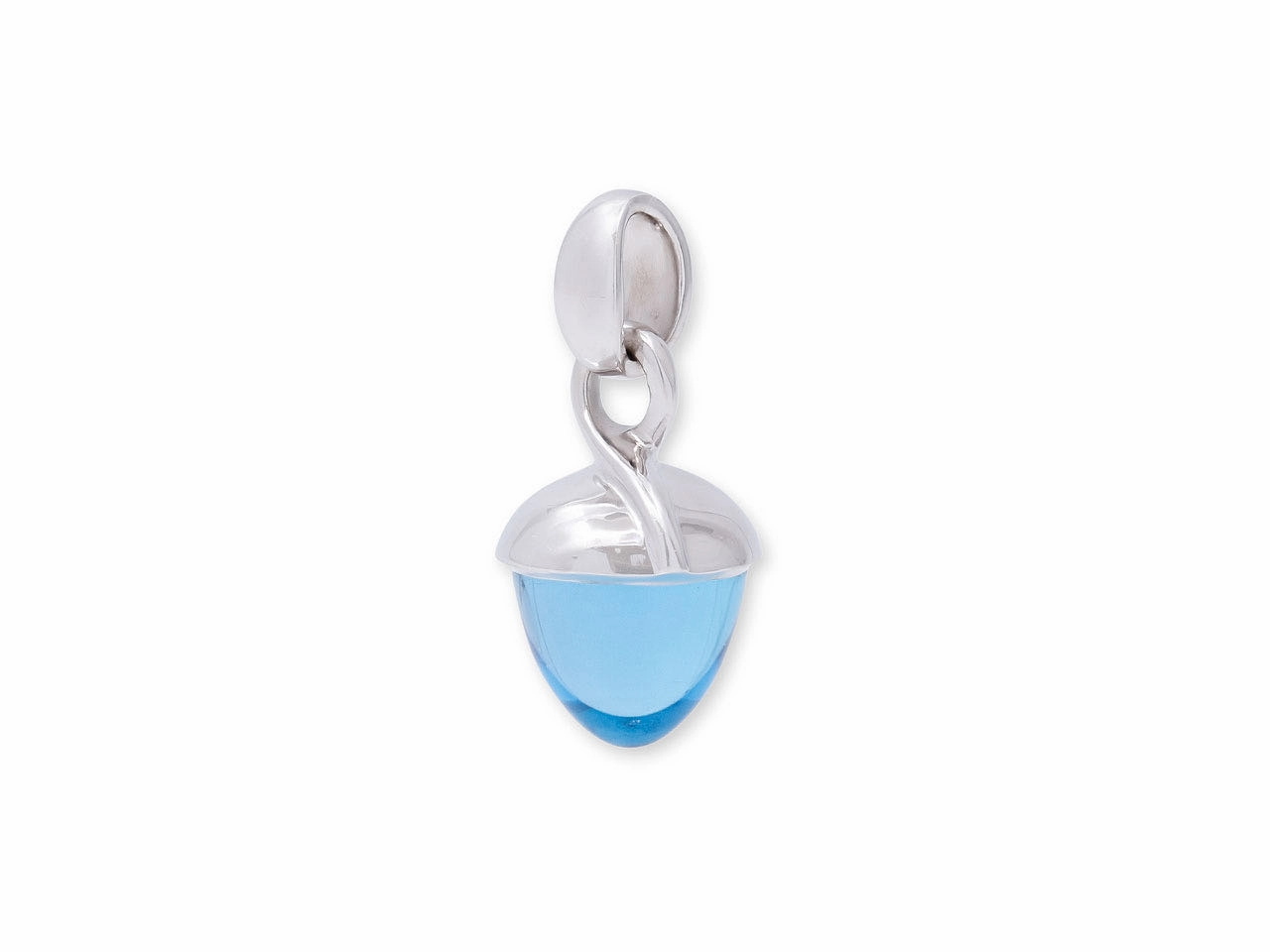 Tamara Comolli 'Mikado Bouquet' Swiss Blue Topaz Pendant in 18K White Gold