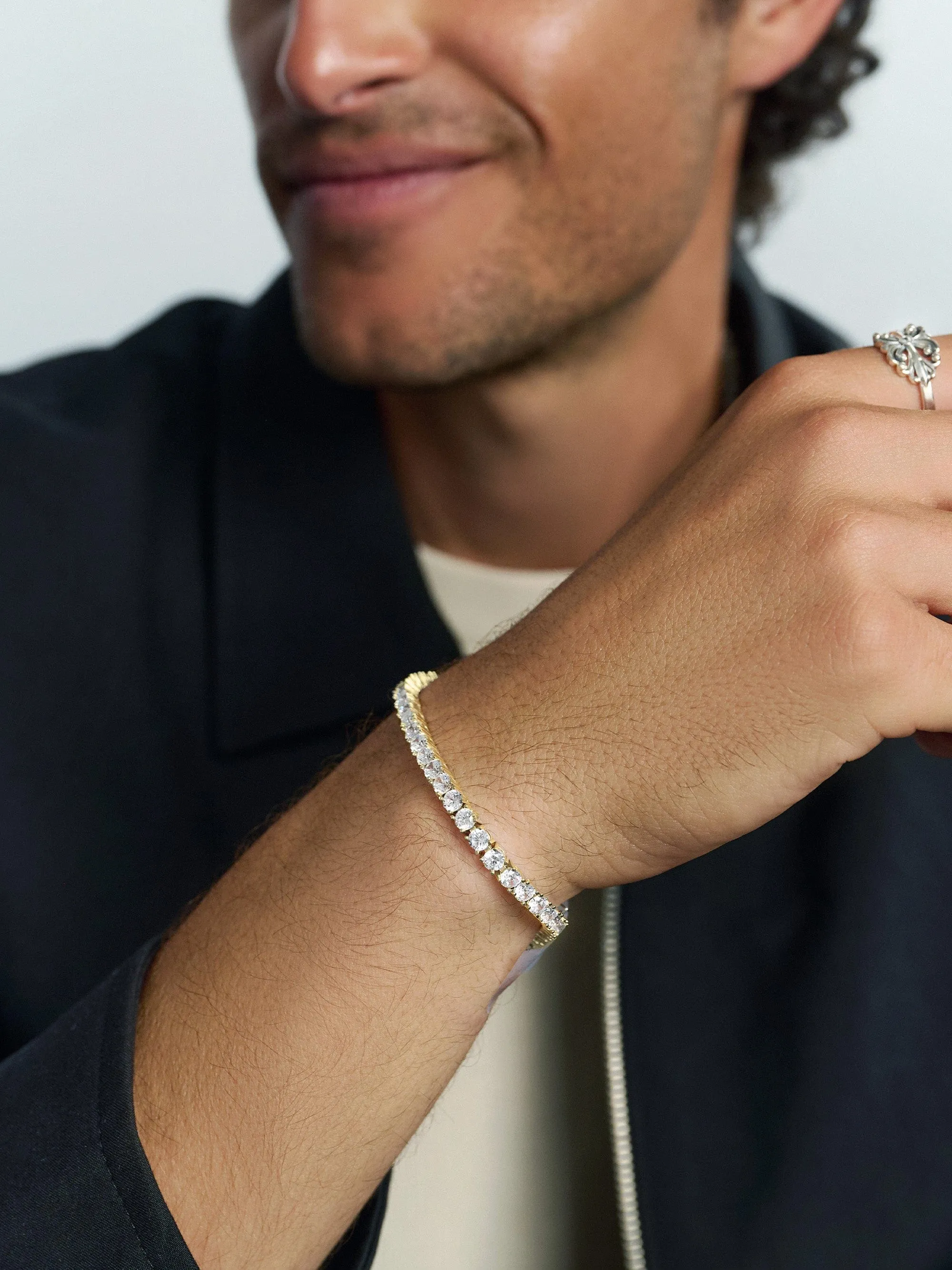 Tennis Bracelet with Gold