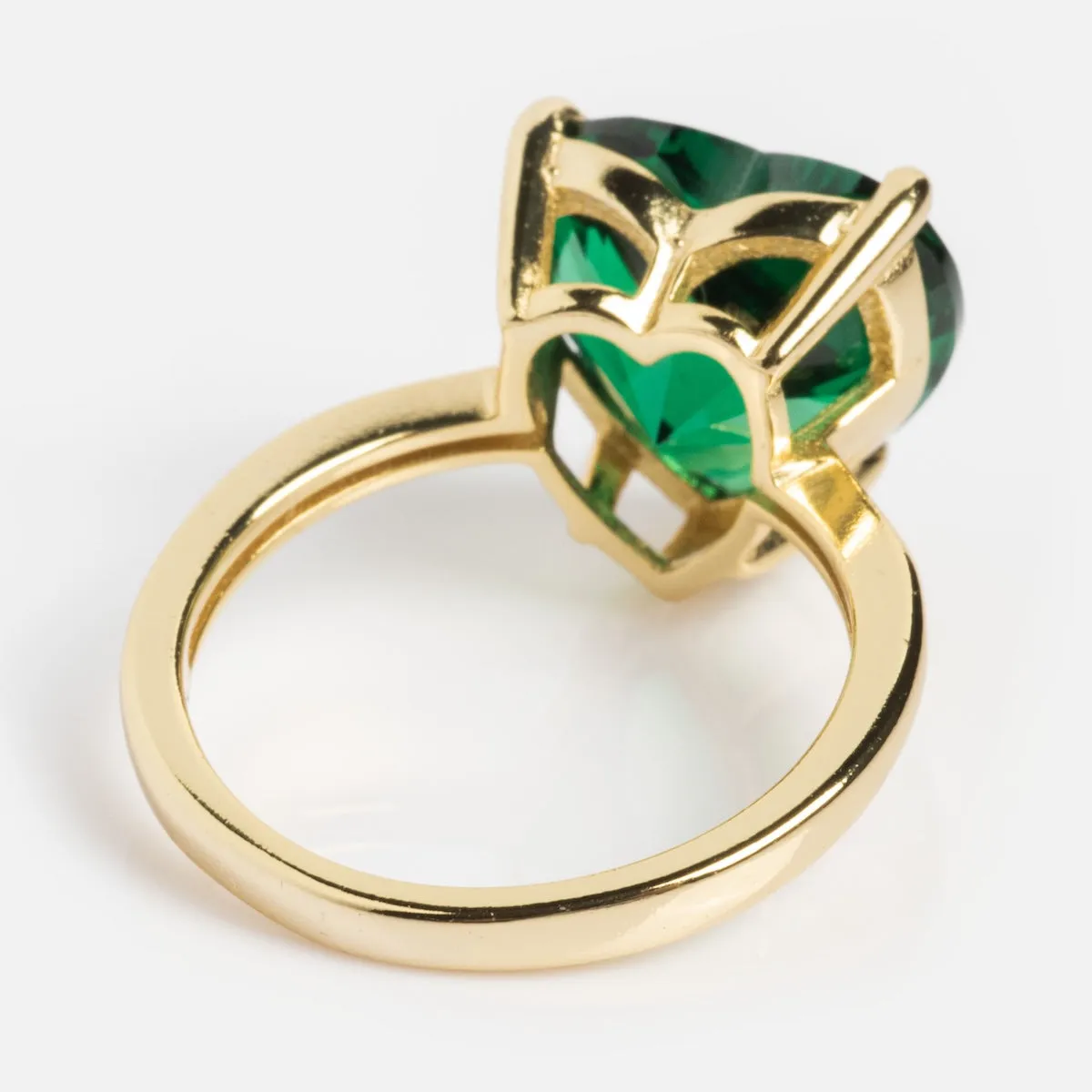 The Allison Emerald Heart Ring