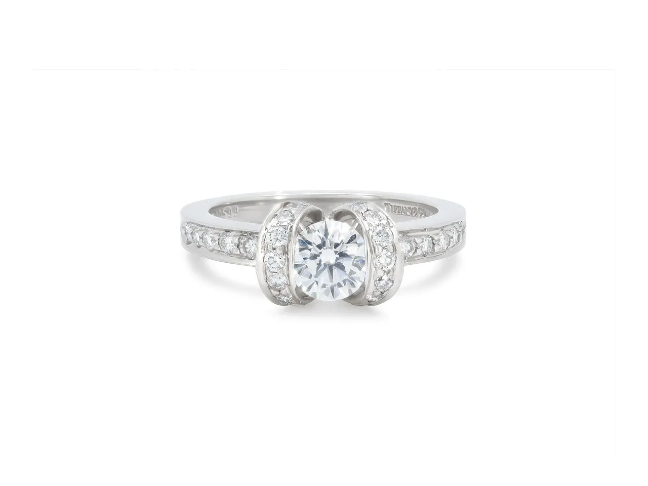Tiffany & Co. Diamond 'Ribbon' Ring in Platinum
