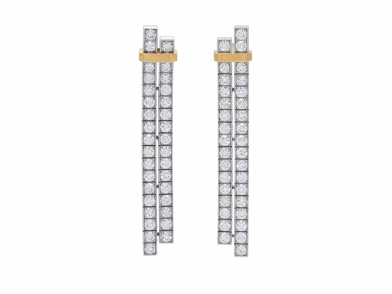 Tiffany & Co. 'Edge' Drop Earrings in Platinum and 18K Gold