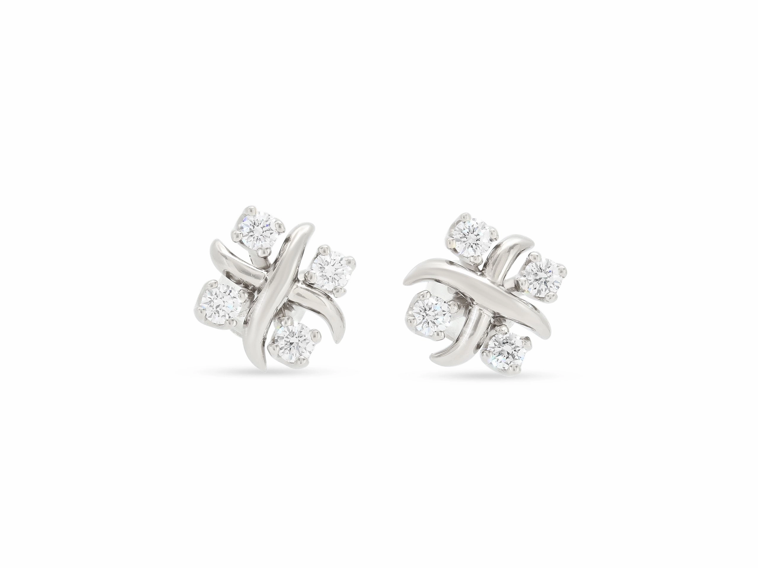 Tiffany & Co. 'Sixteen Stone by Tiffany' Diamond Earrings in Platinum