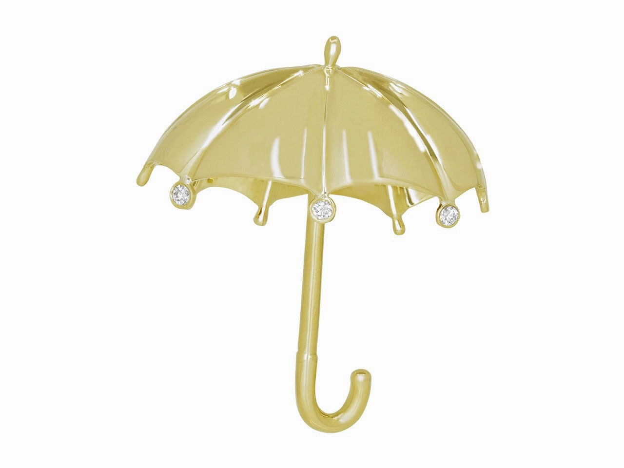 Tiffany & Co. Umbrella Brooch in 18K Gold
