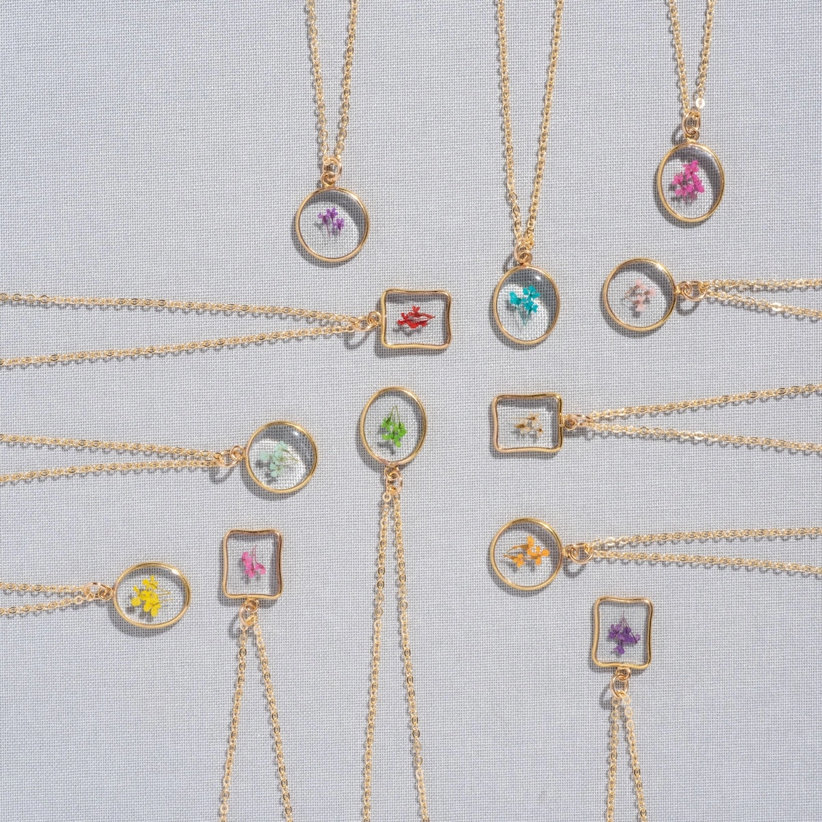 Tiny Birth Flower Portrait Necklace