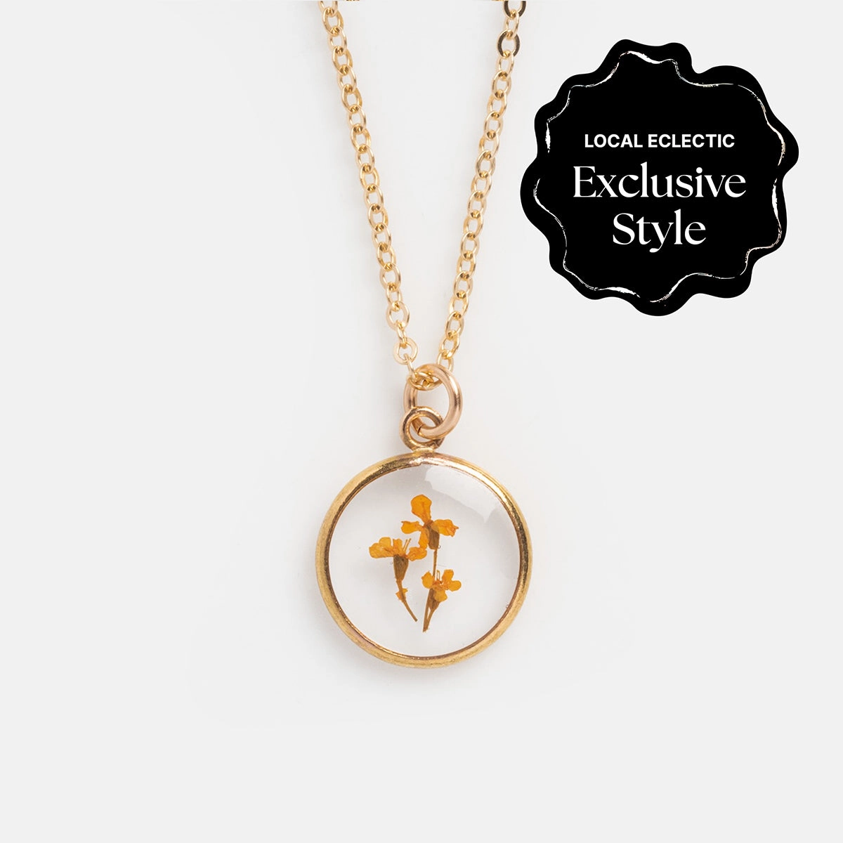 Tiny Birth Flower Portrait Necklace