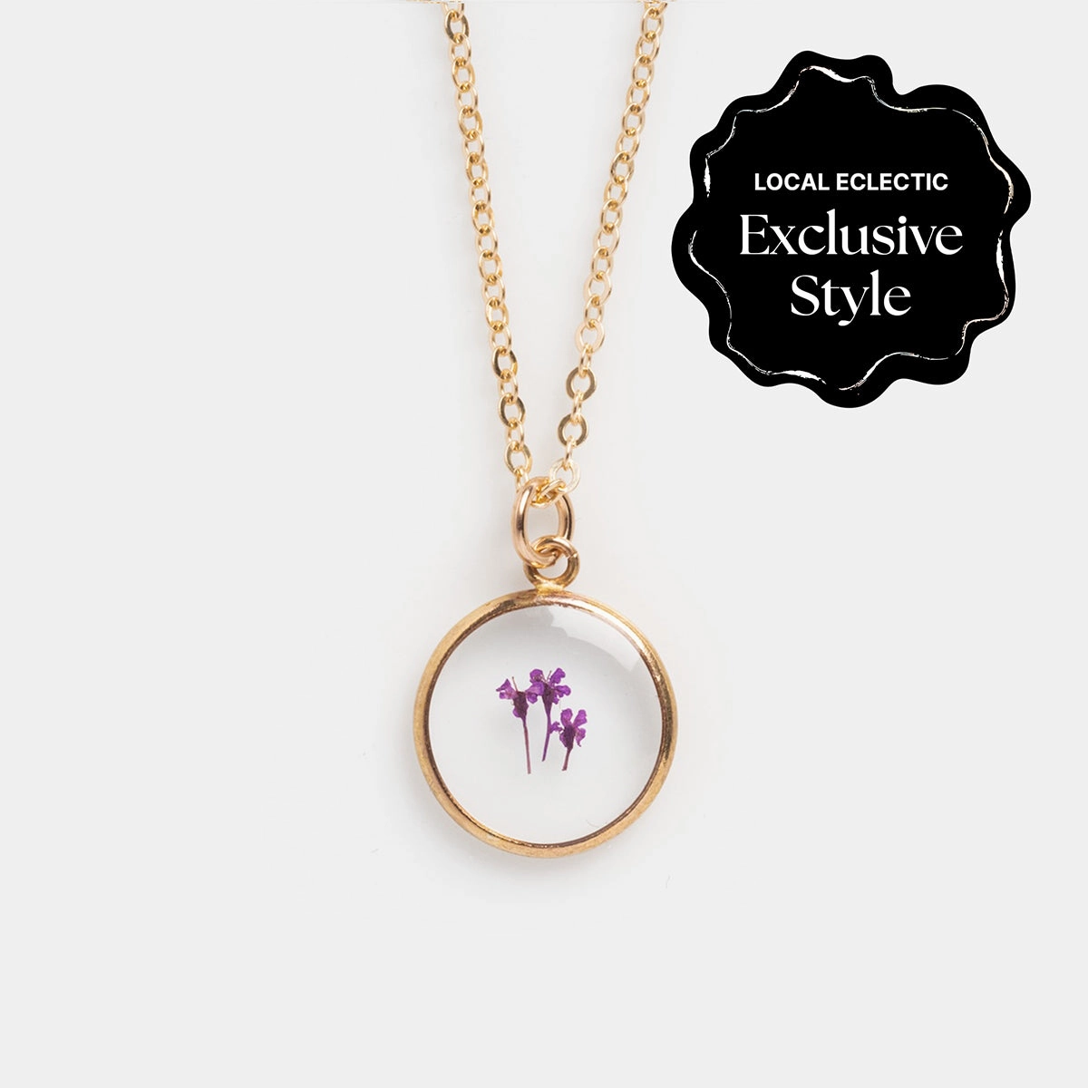 Tiny Birth Flower Portrait Necklace