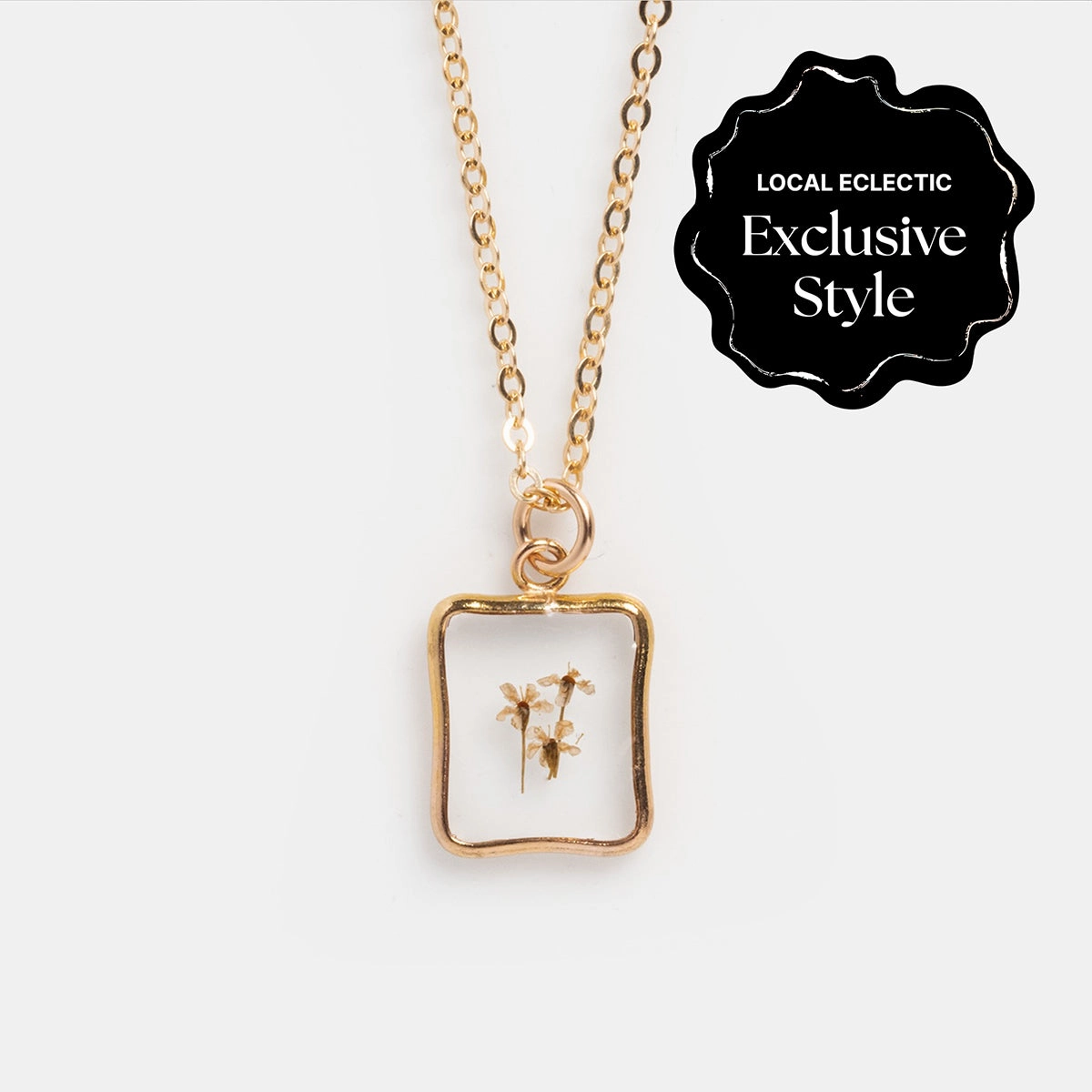 Tiny Birth Flower Portrait Necklace