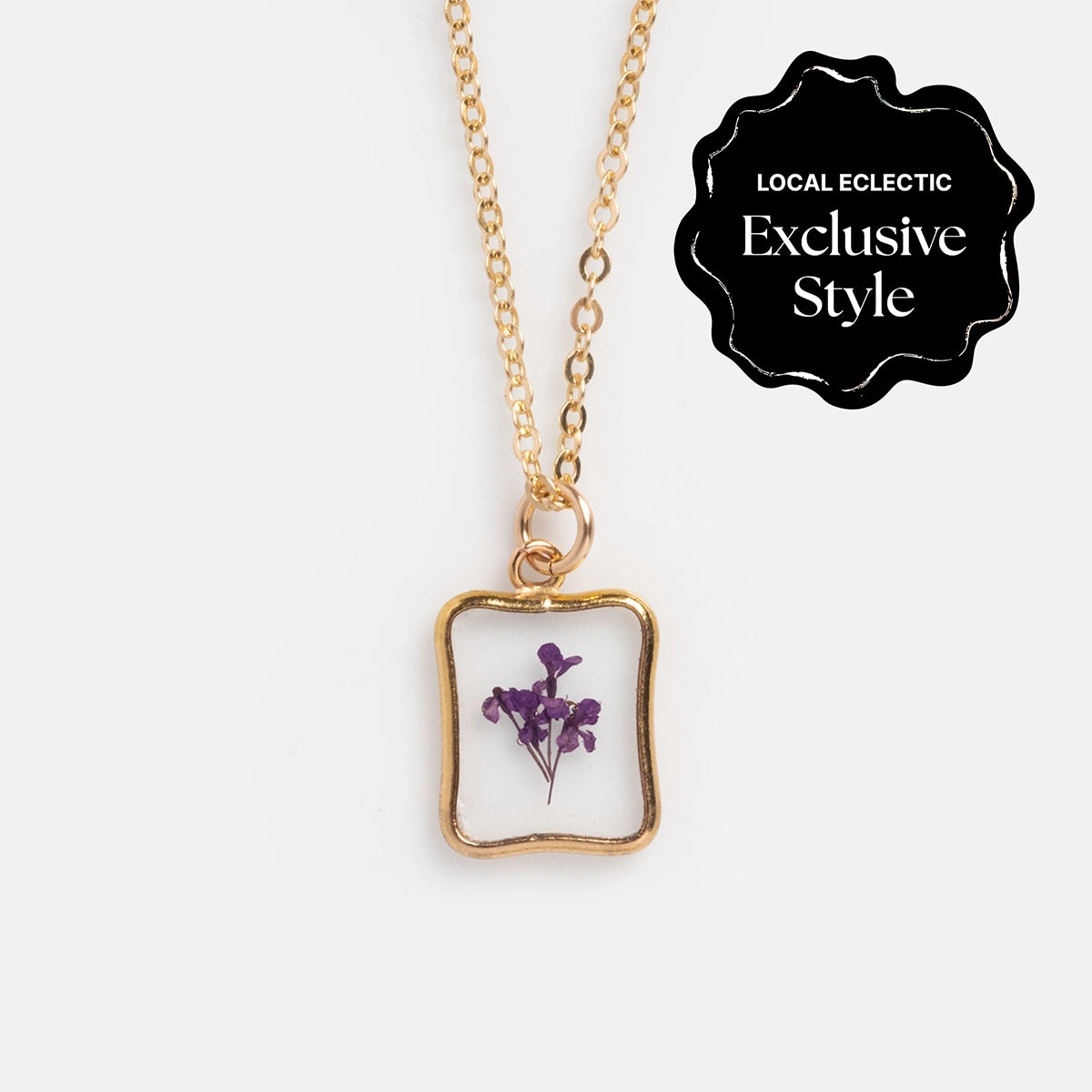 Tiny Birth Flower Portrait Necklace