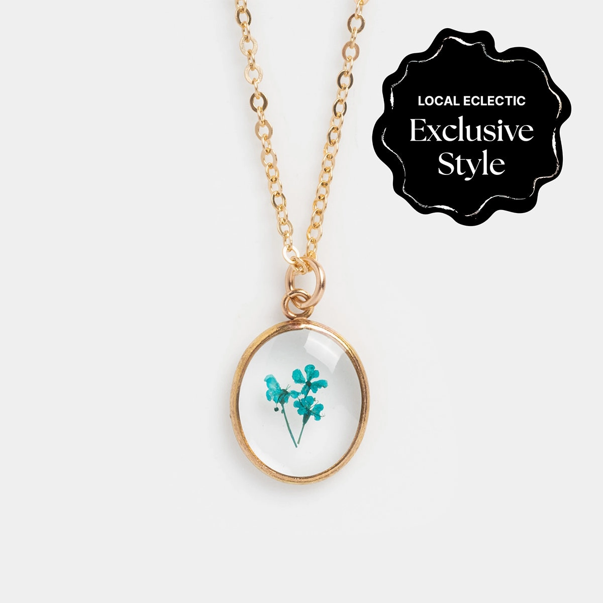 Tiny Birth Flower Portrait Necklace