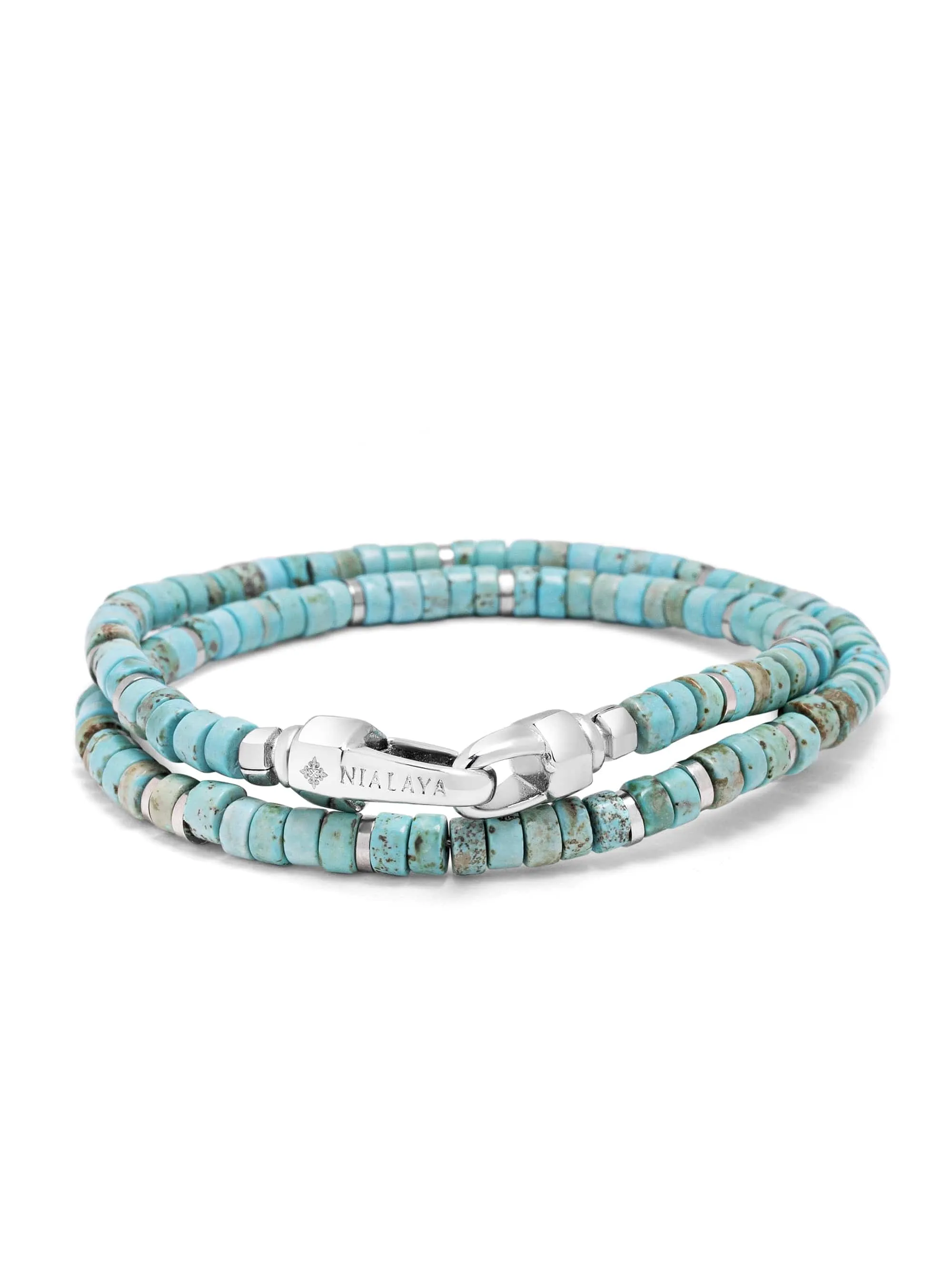 Turquoise Heishi Wrap Bracelet