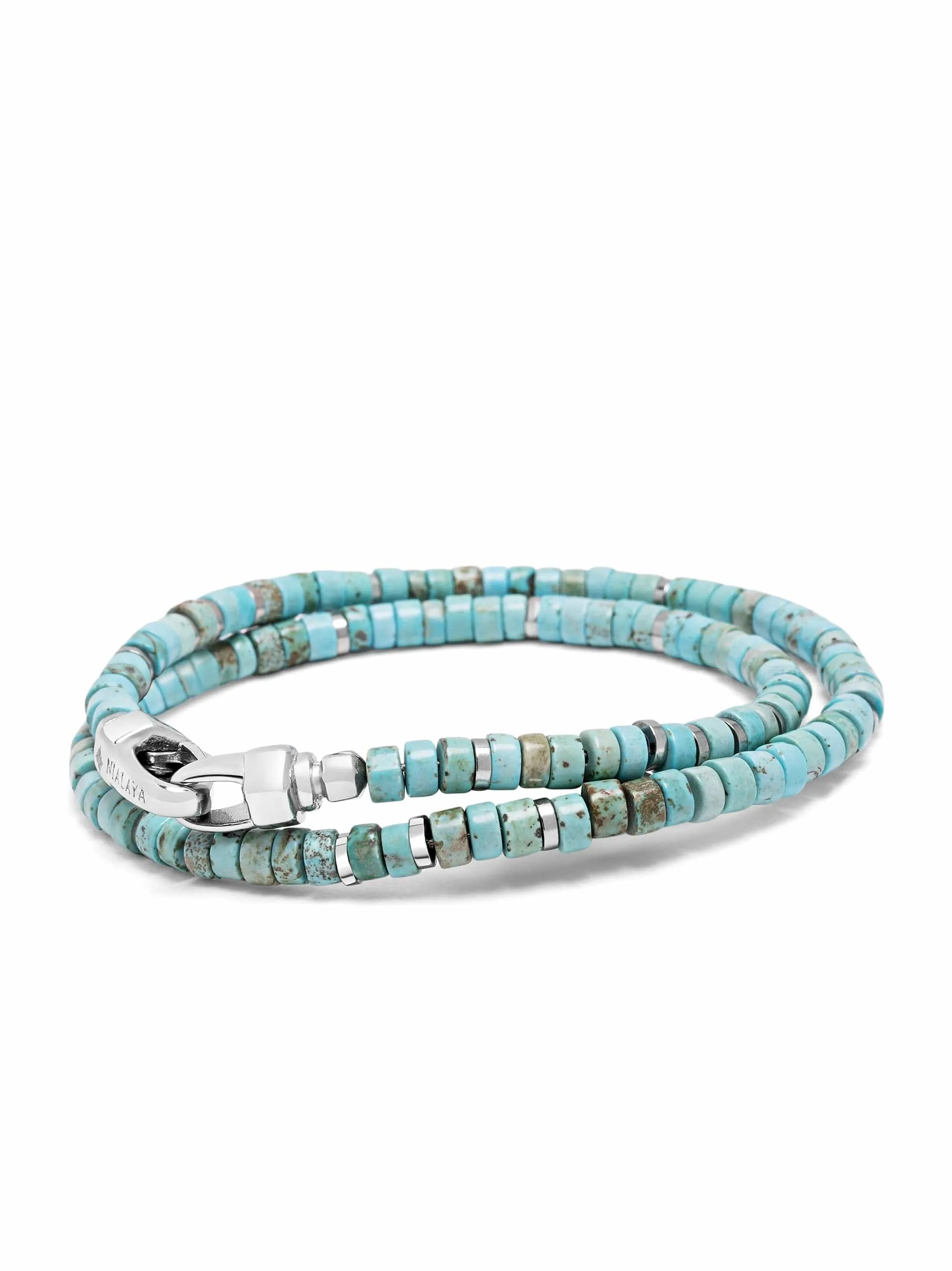 Turquoise Heishi Wrap Bracelet