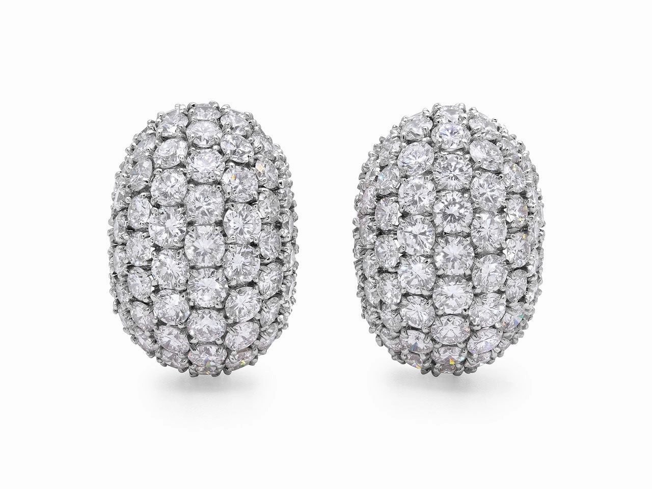 Van Cleef & Arpels Diamond Bomb Earrings in Platinum
