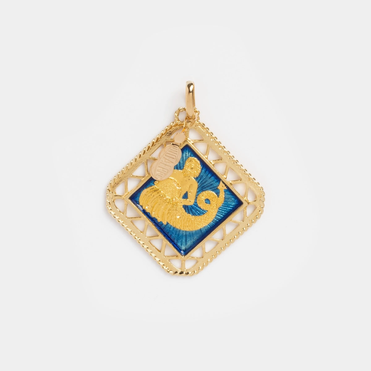 Vintage 18k UnoAerre Italy Openwork Aquarius Charm
