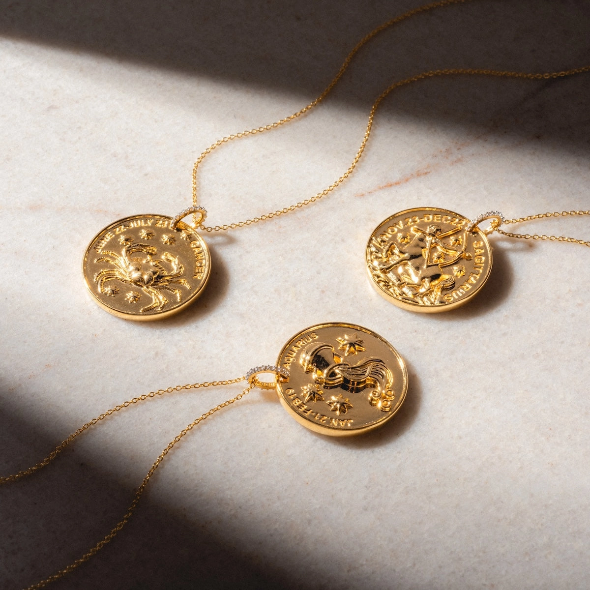 Vintage Inspired Zodiac Coin Necklace