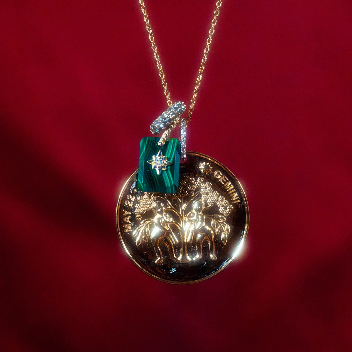 Vintage Inspired Zodiac Coin Necklace