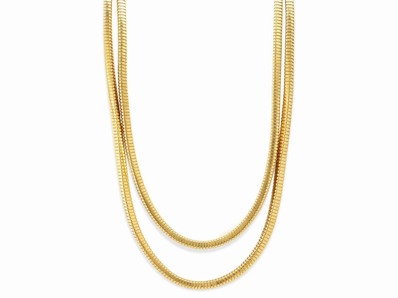 Vintage Weingrill 'Duemetri' Tubogas Necklace in 18K Gold