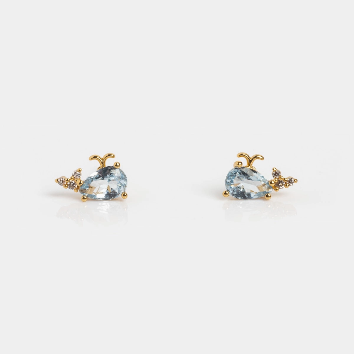 Whale Crystal Studs