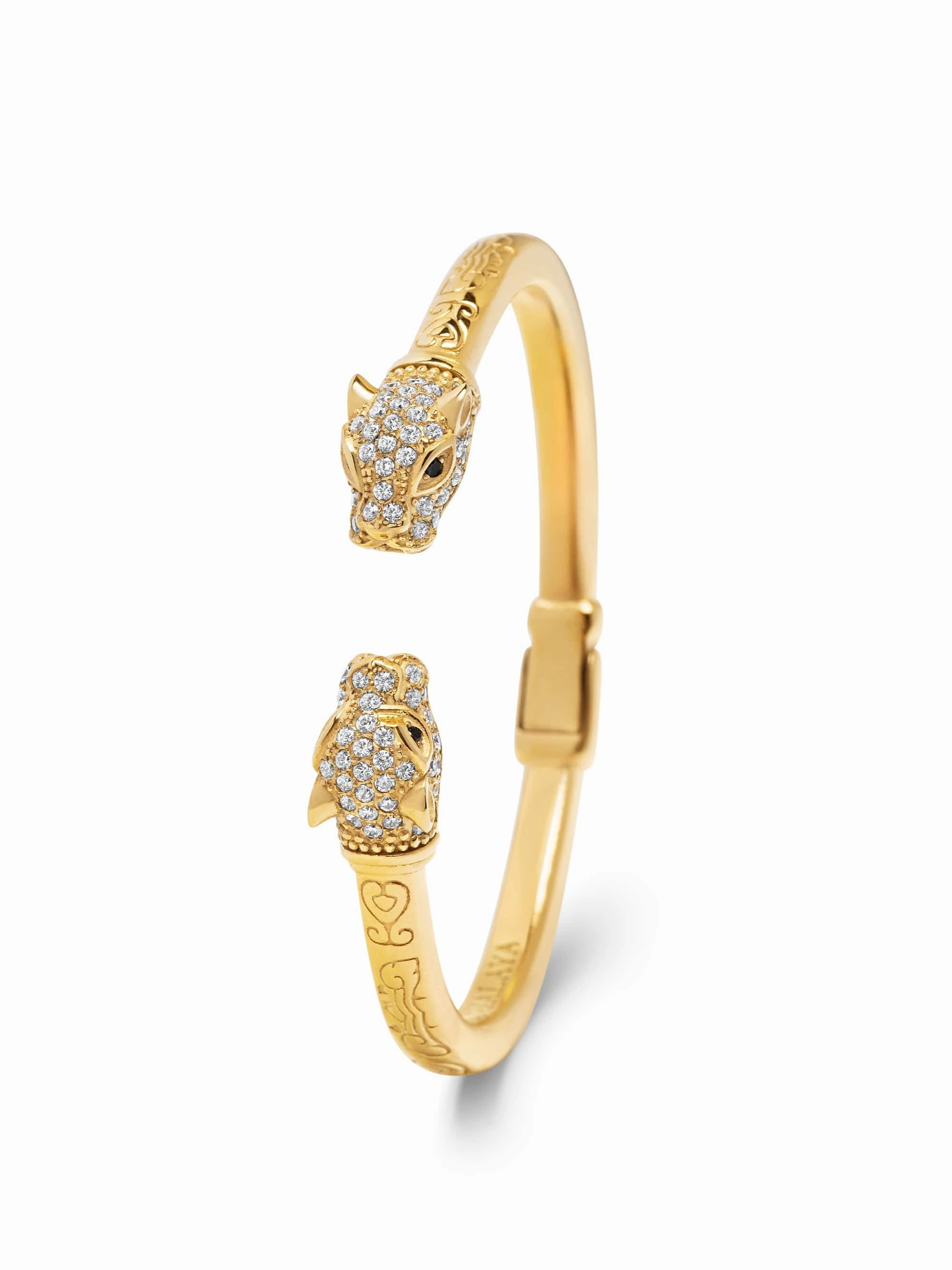 Women's CZ Panther Bangle in Gold