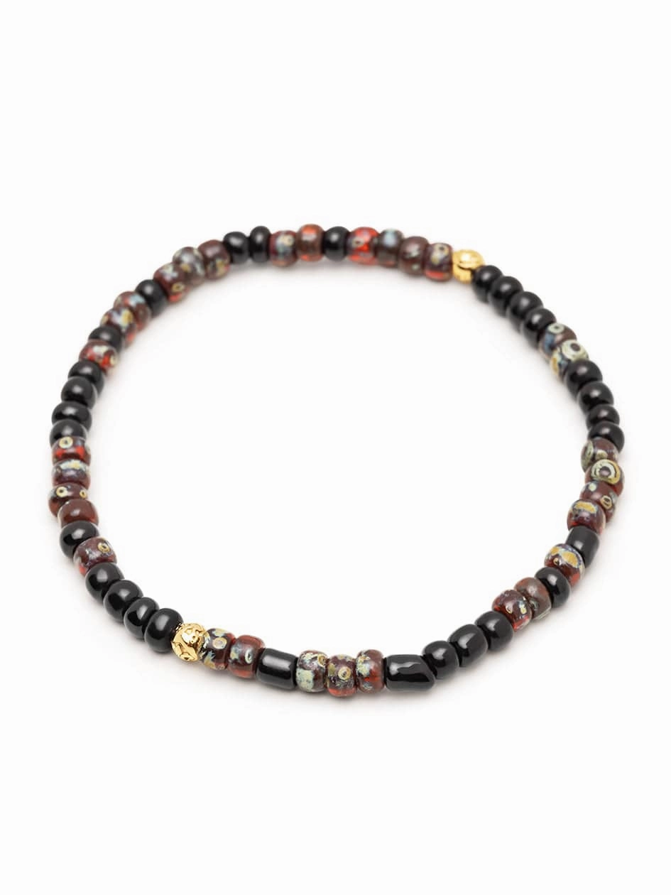 Wristband with Dark Japanese Miyuki Beads
