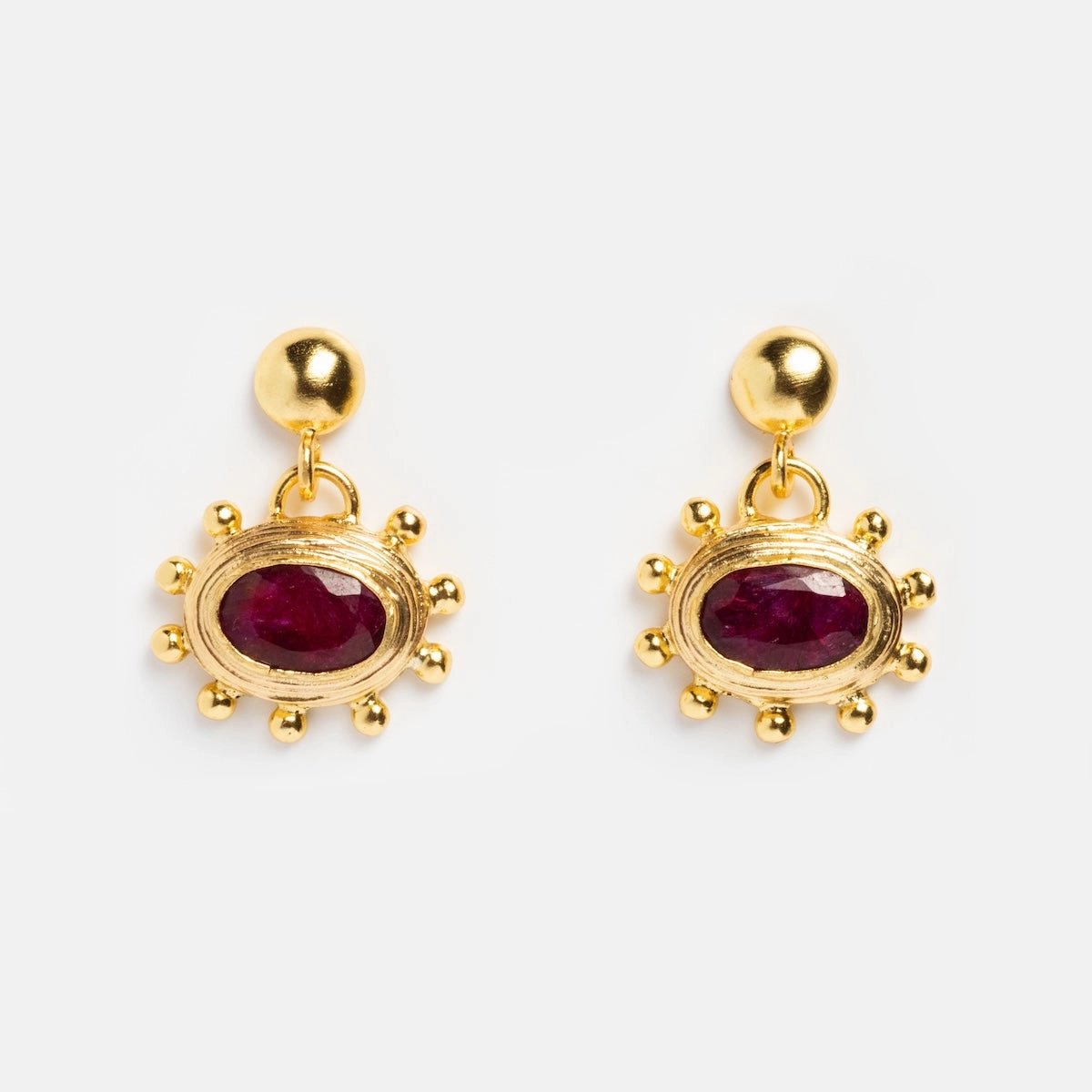 Zand Ruby Drop Earrings